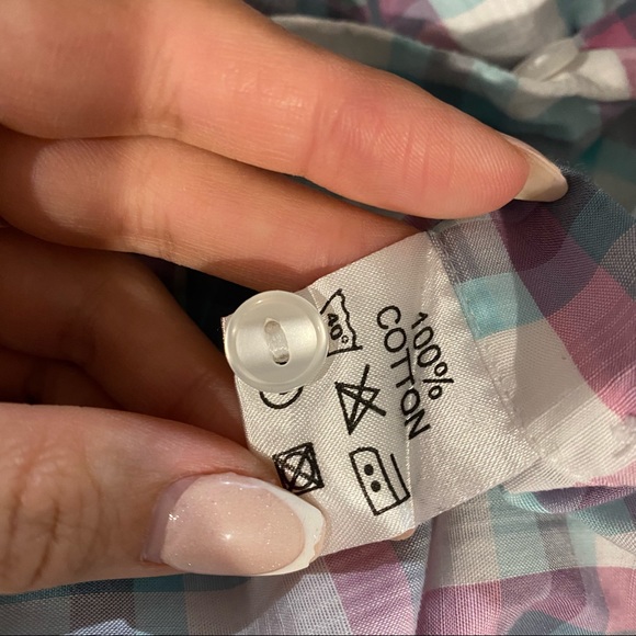 JAMES MEADE Pastel Plaid Button UpShirt - Retro Country Style - Size 10 - Picture 6 of 6